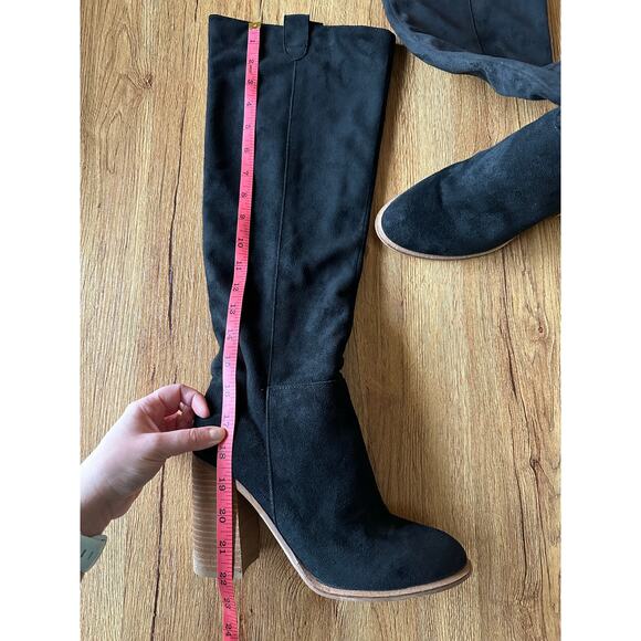 Mi.iM Knee High Block Heel Suede Boots Size 9 - Picture 4 of 6
